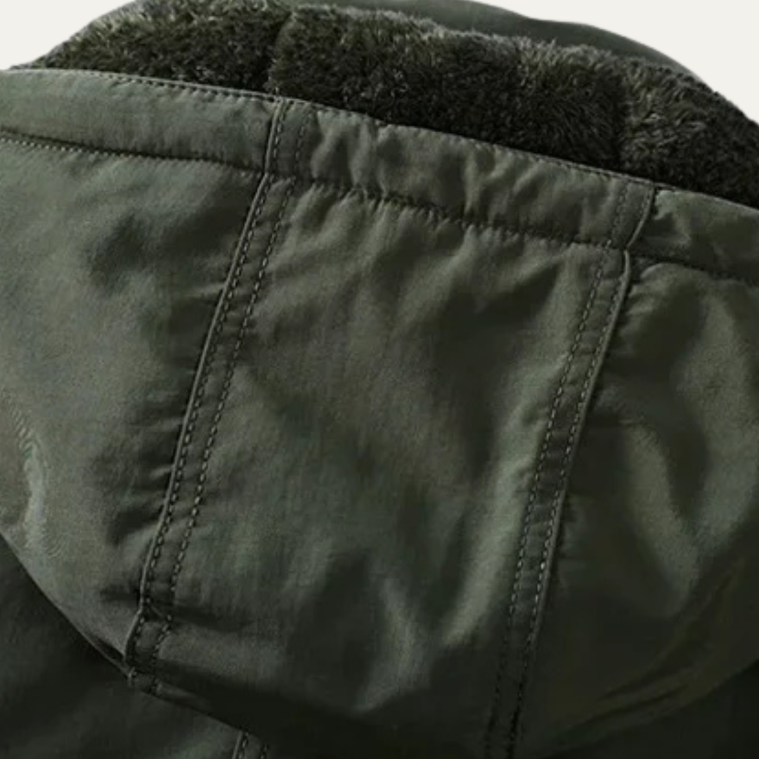 Mens Parka Jacket Fleece Lined Hooded Winter Fit