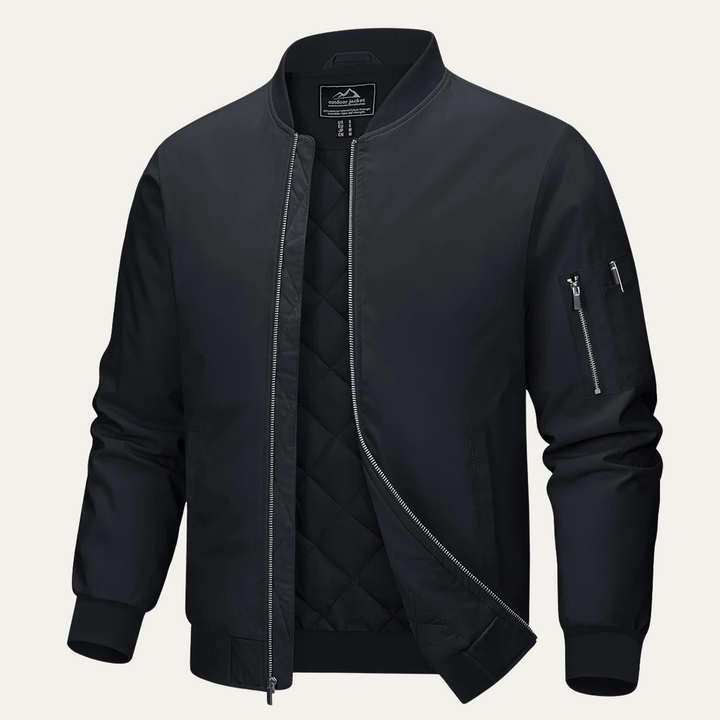 Mens Quilted Bomber Jacket Classic Fit - BritishMode