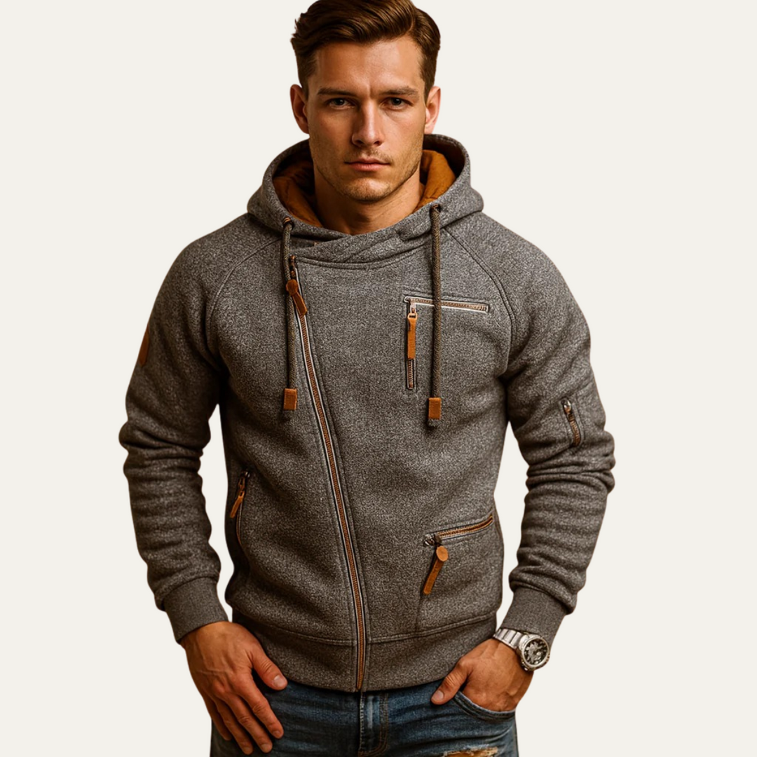 Unisex Zip-Up Hoodie with Front Zipper