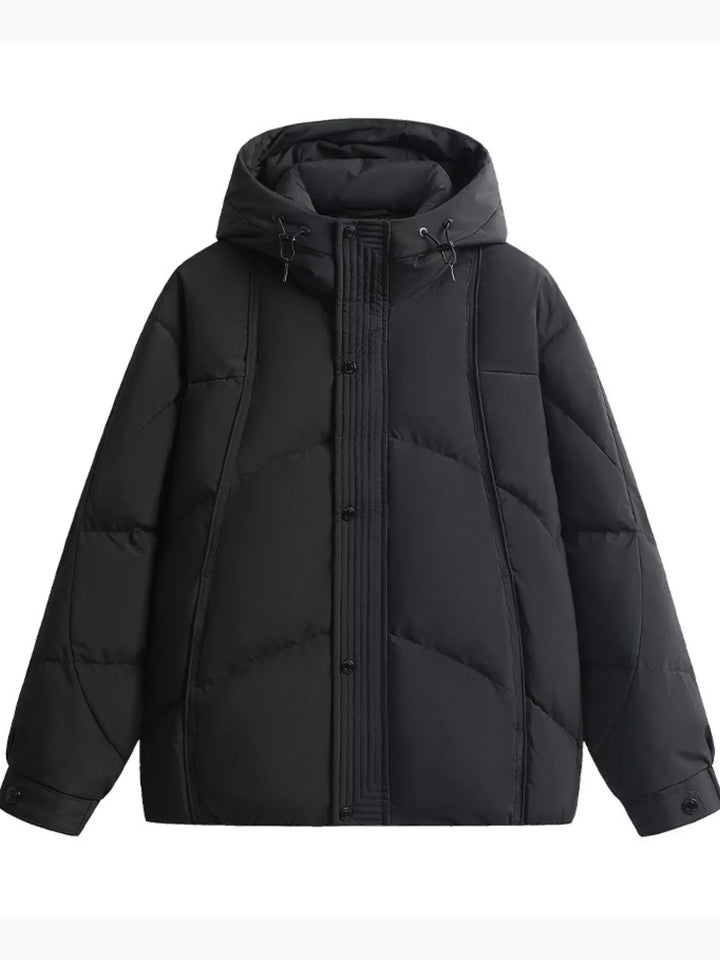 Mens Puffer Coat Thick Insulated Warm Winter Outerwear