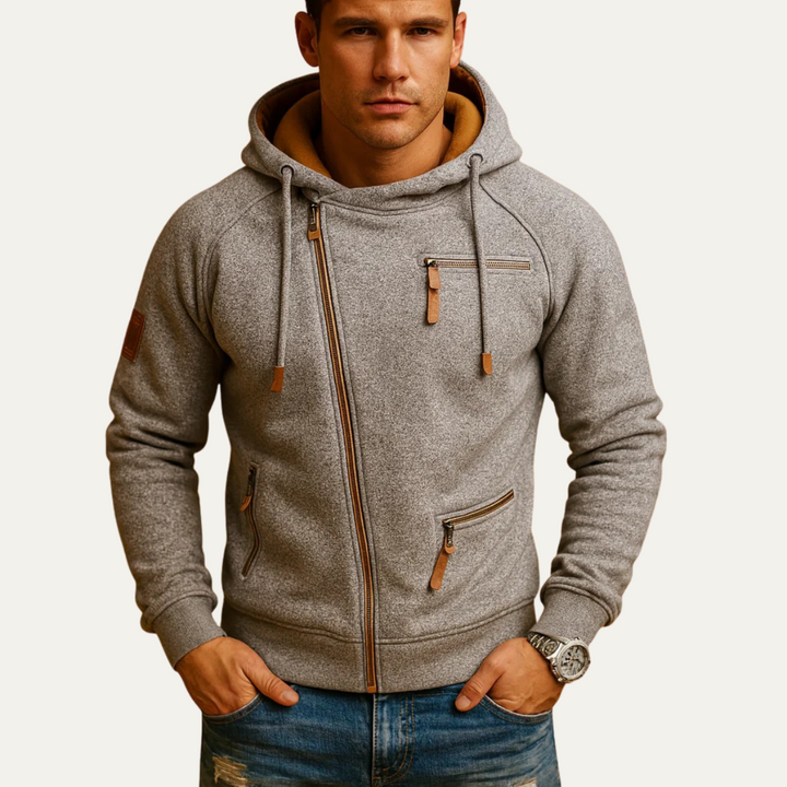 Unisex Zip-Up Hoodie with Front Zipper