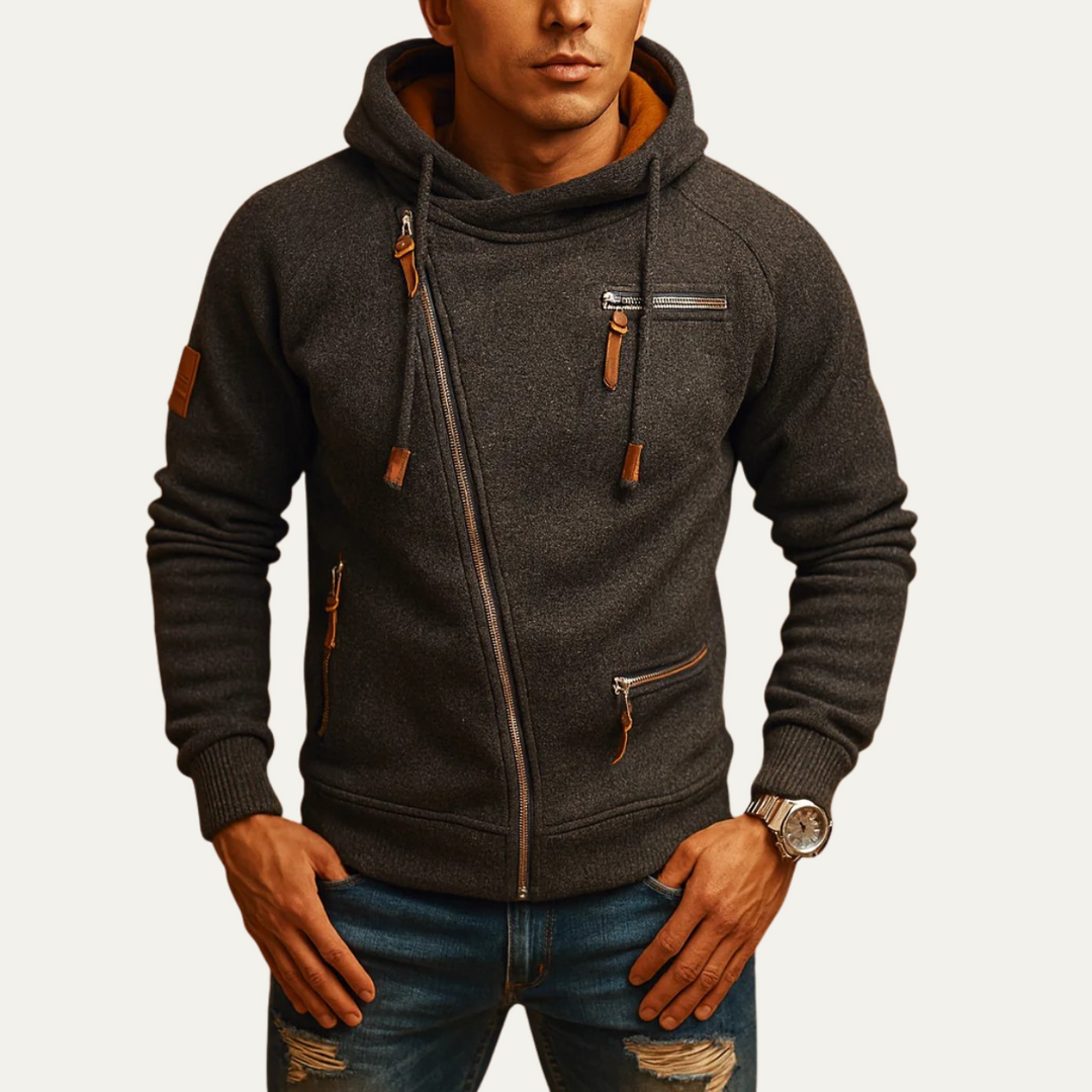 Unisex Zip-Up Hoodie with Front Zipper
