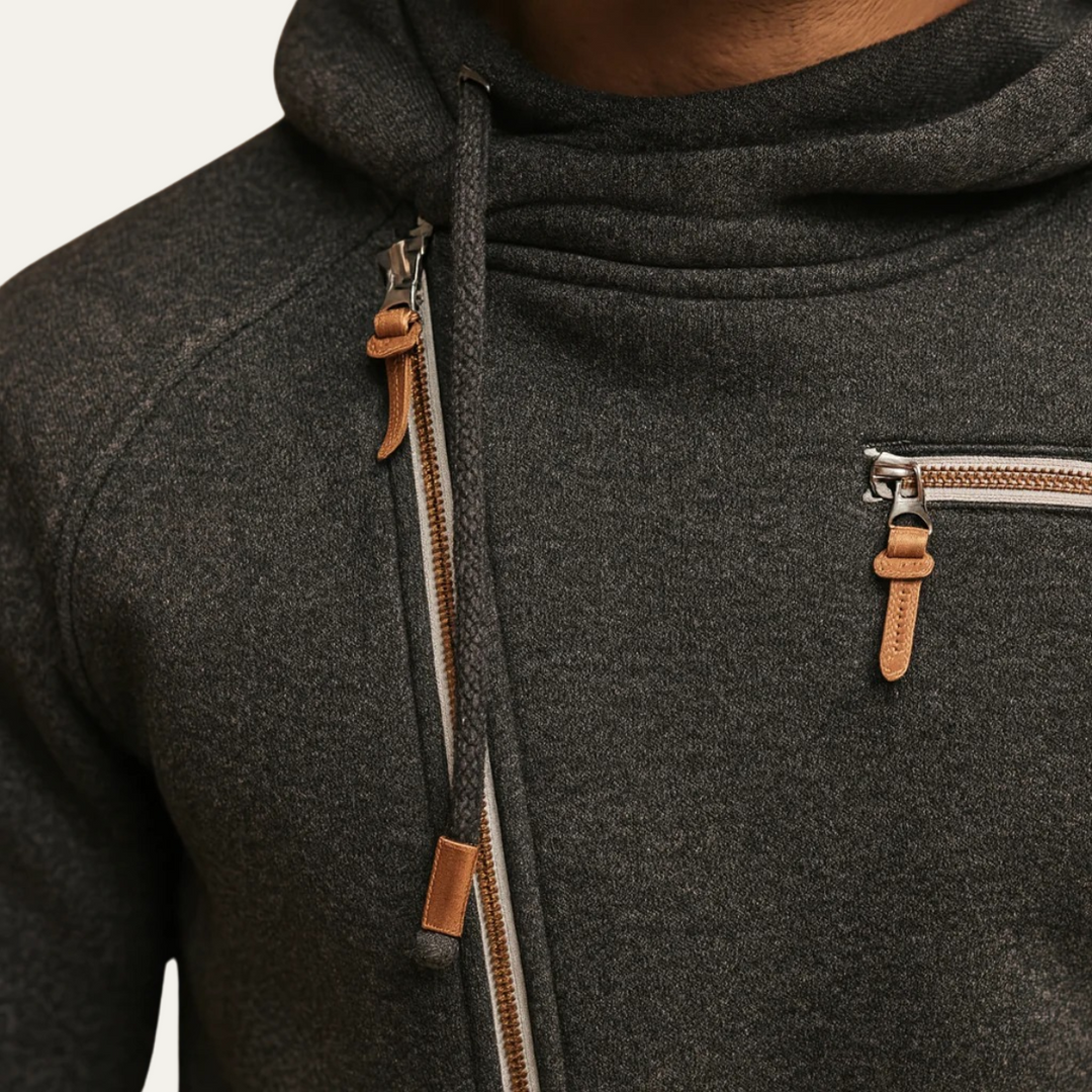 Unisex Zip-Up Hoodie with Front Zipper