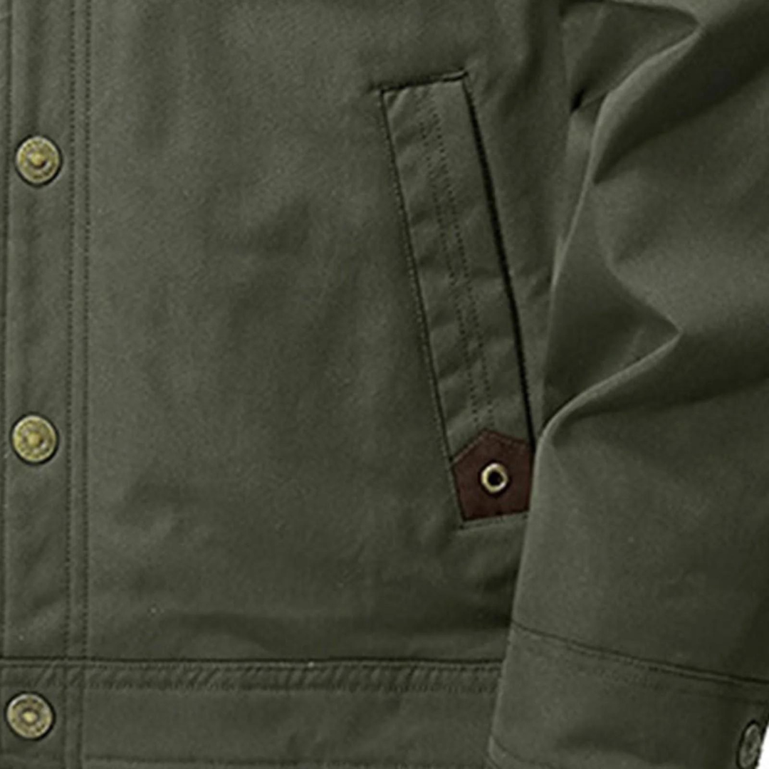 Mens Outdoor Winter Jacket Wool Lined Regular Fit
