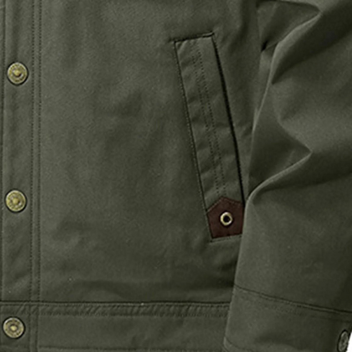 Mens Outdoor Winter Jacket Wool Lined Regular Fit