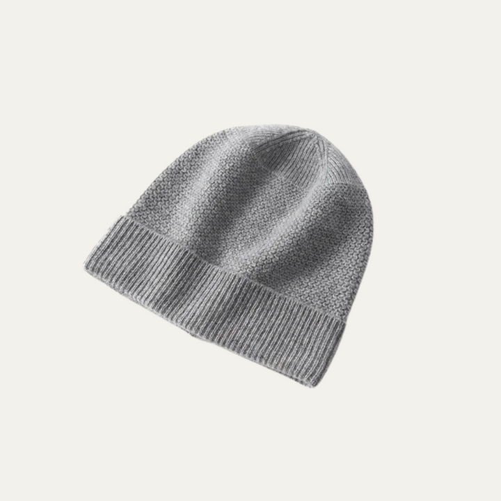 Mens Ribbed Knit Cashmere Beanie Warm Fit