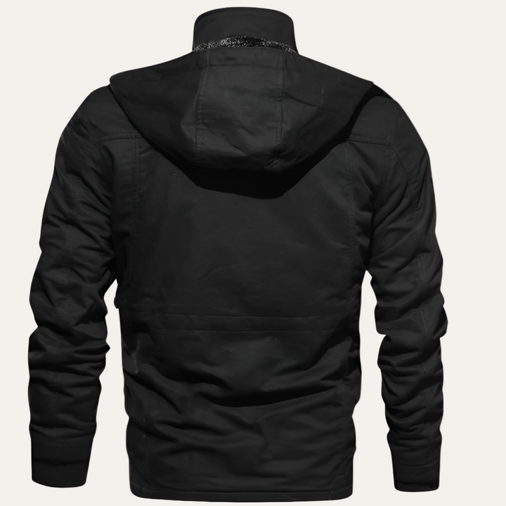 Mens Cotton Jacket with Fleece Fur Lining
