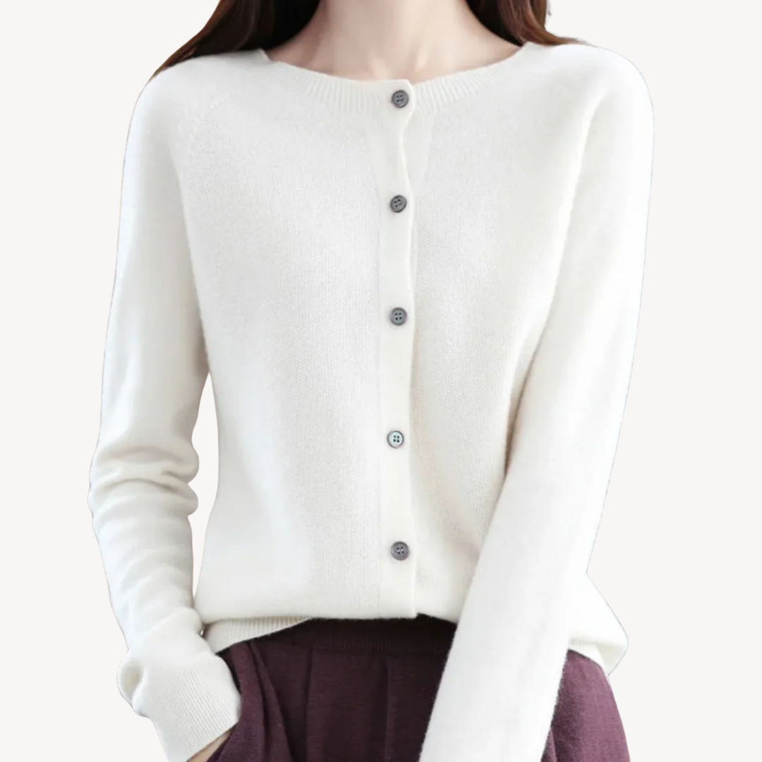 Womens Cardigan Cashmere Blend Relaxed Fit