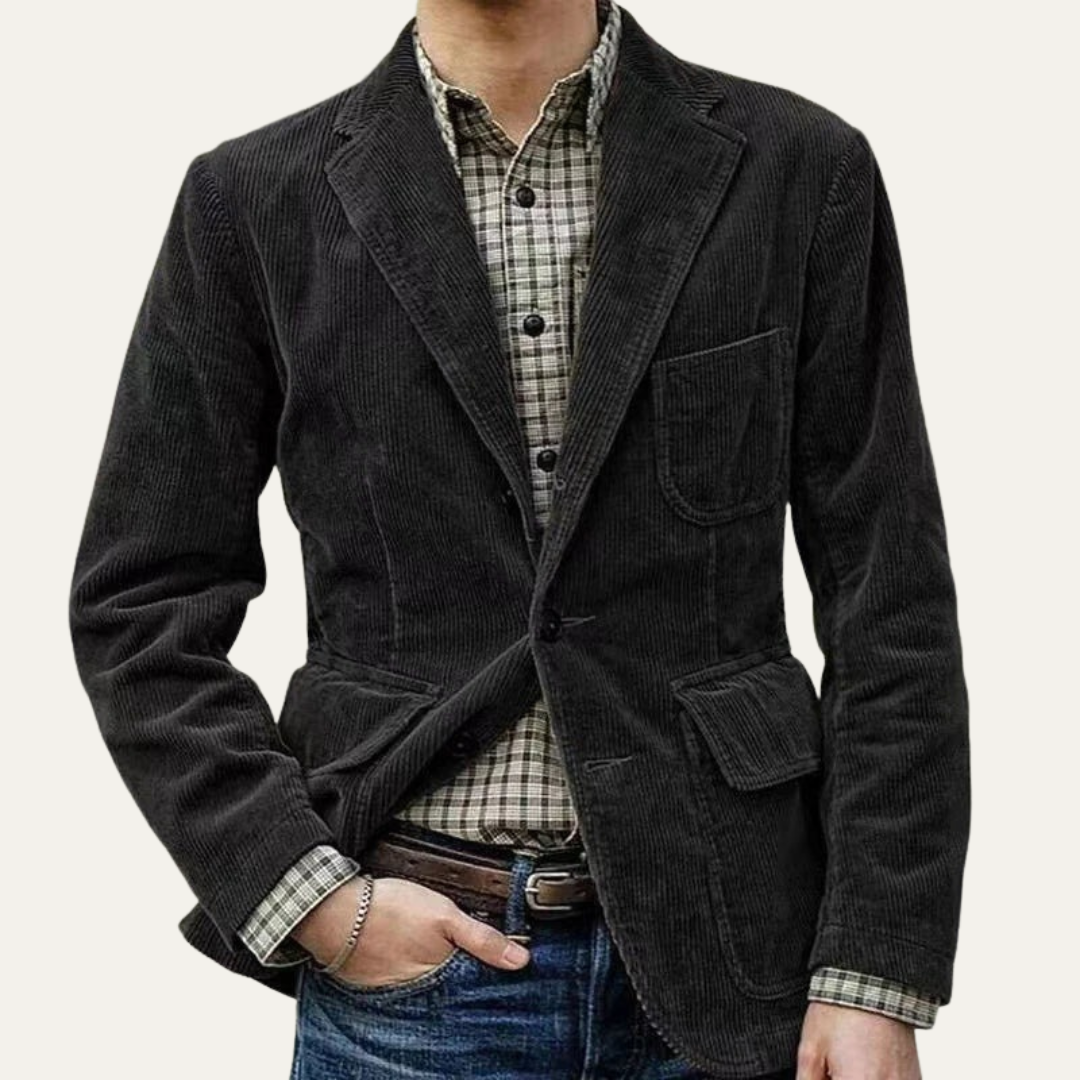 Mens Corduroy Blazer Tailored Fit Two Button