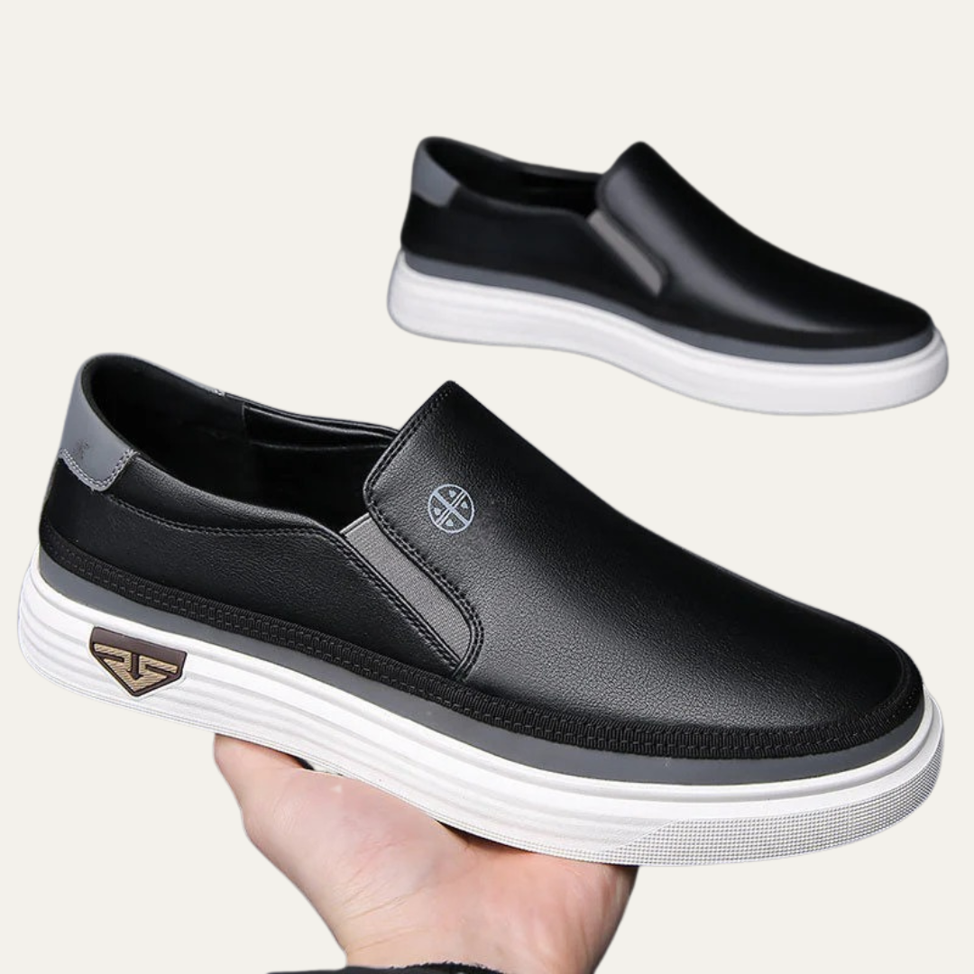 Mens Loafers Slip-On Thick Sole Casual
