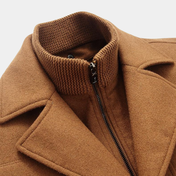 Mens Business Coat Wool Blend Classic Fit