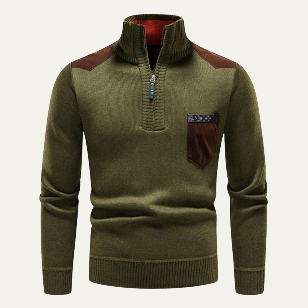 Mens Utility Sweater Quarter Zip Pullover