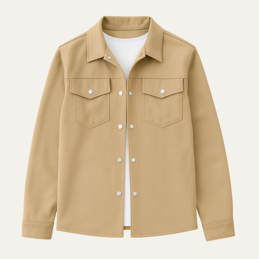 Mens Lightweight Shirt Jacket Relaxed Fit