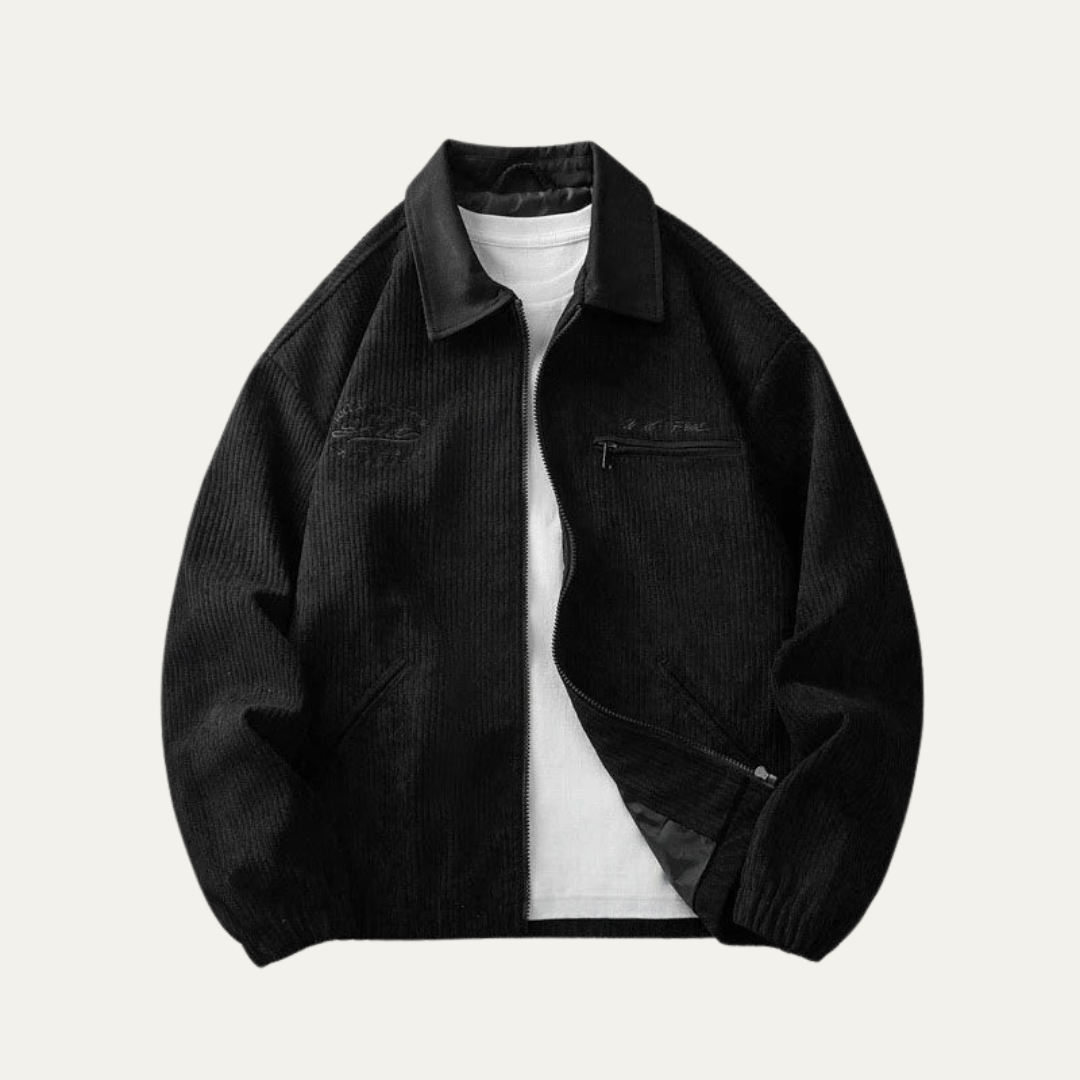 Mens Workwear Zip Jacket Textured Oversized Fit