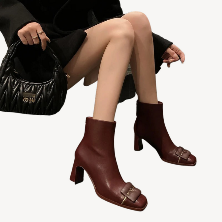 Womens Orthopedic Ankle Boots with Bow Accent
