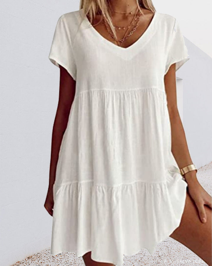 Womens Lightweight Summer Dress Short Sleeve - BritishMode