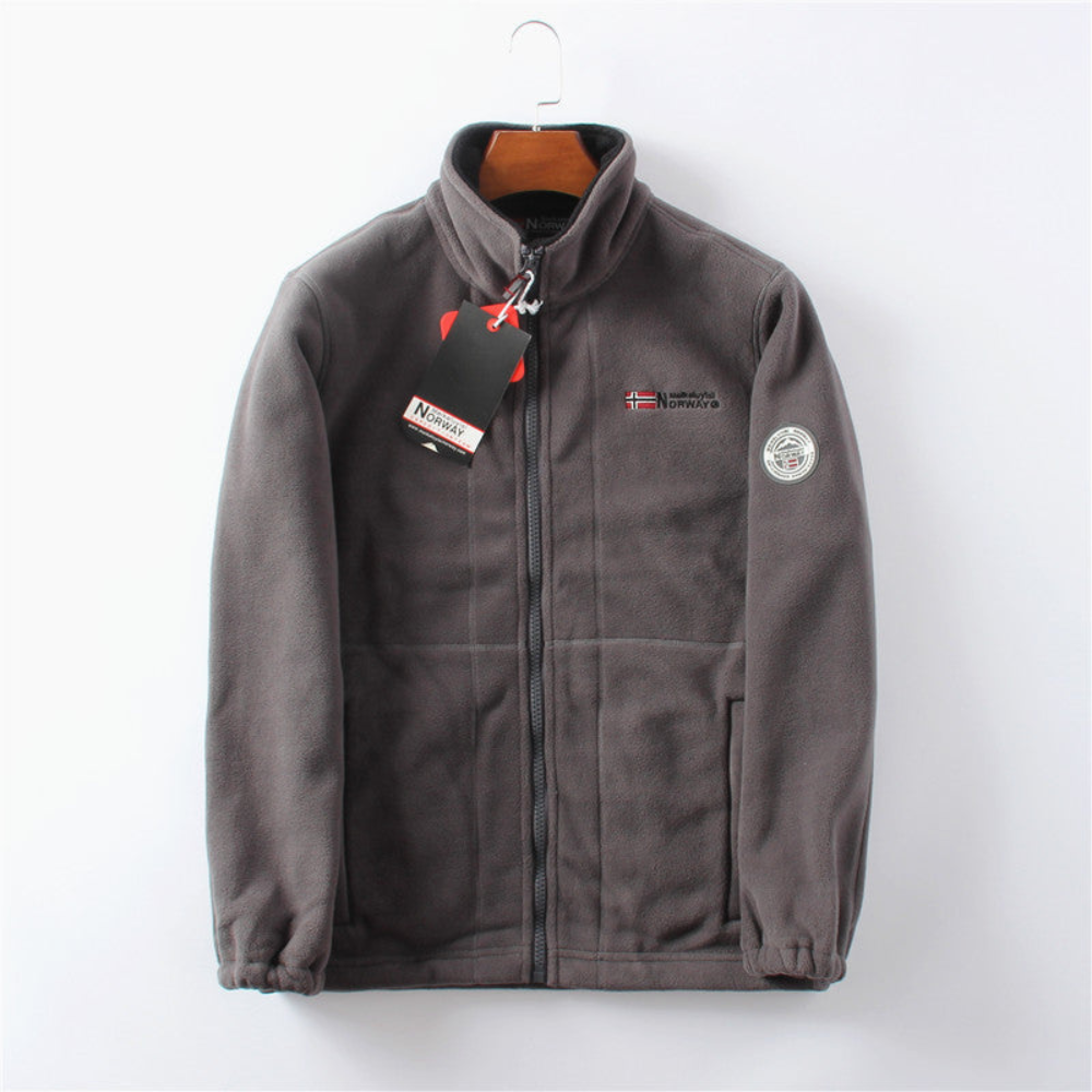 Mens Fleece Jacket with Zip Soft Fit