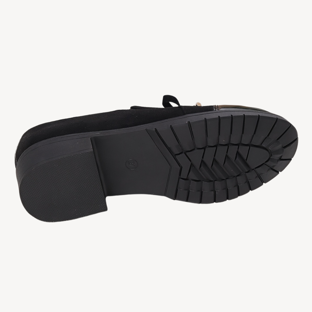 Womens Orthopedic Slip-On Loafers Bow Detail