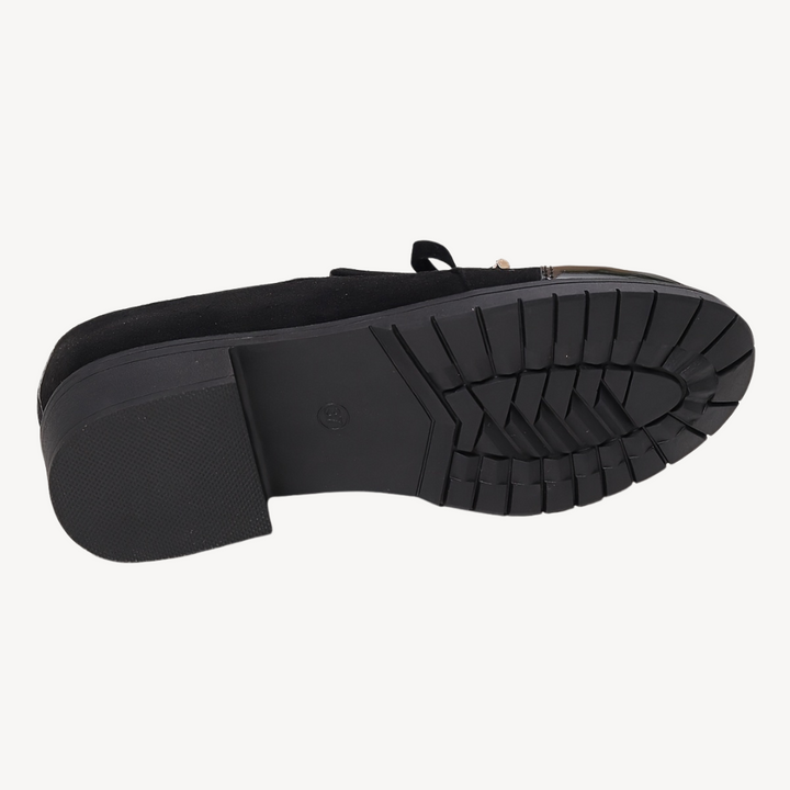 Womens Orthopedic Slip-On Loafers Bow Detail