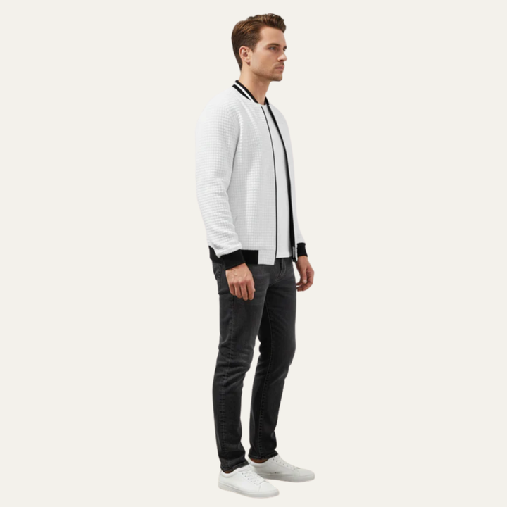 Mens Casual Sweater Quarter Zip Pullover