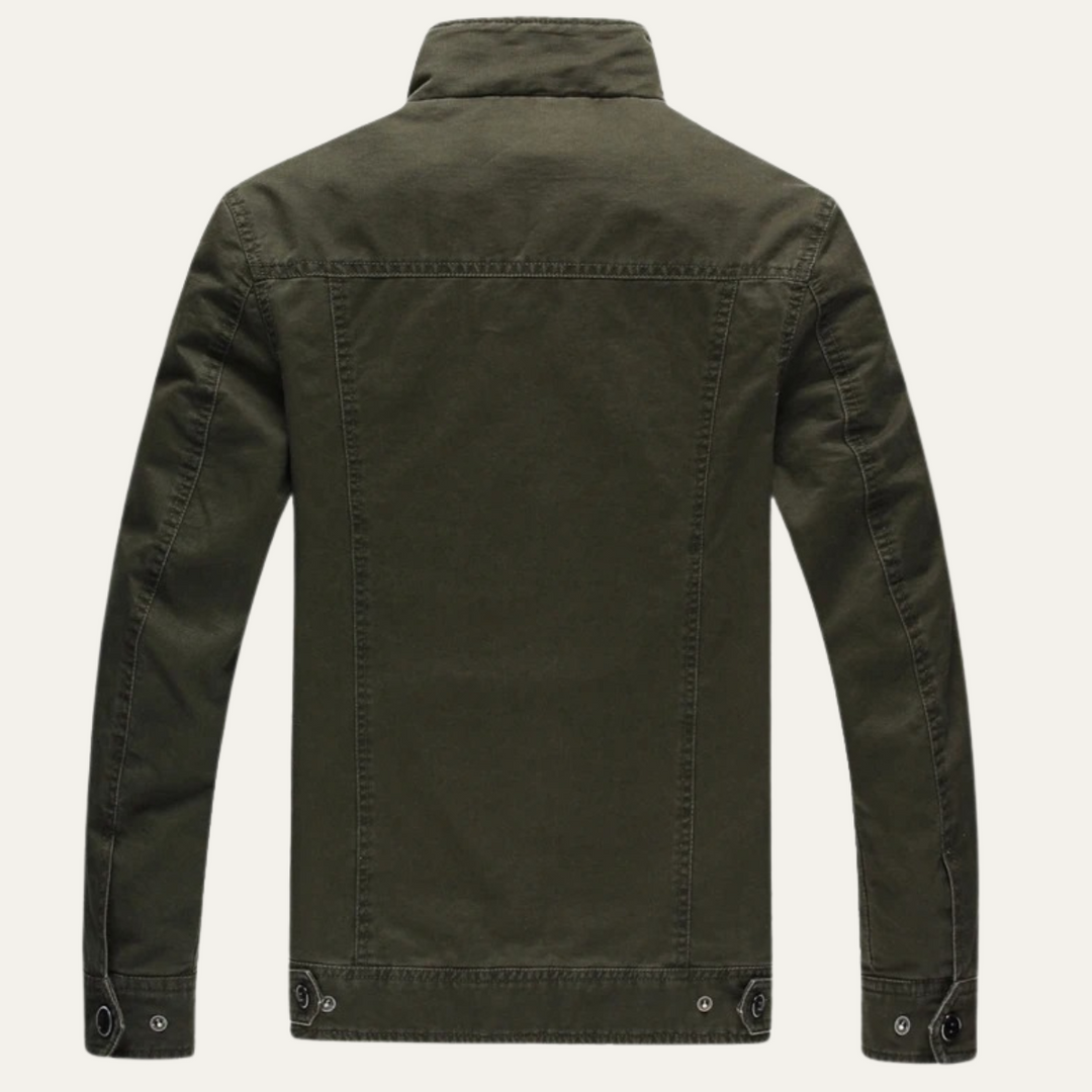 Mens Cargo Jacket Cotton Pockets Trendy Fit