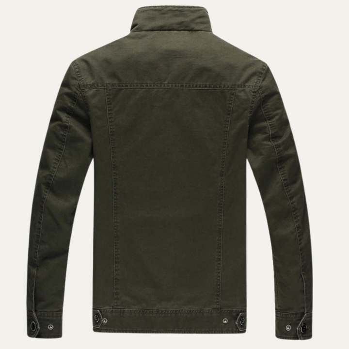 Mens Cargo Jacket Cotton Pockets Trendy Fit