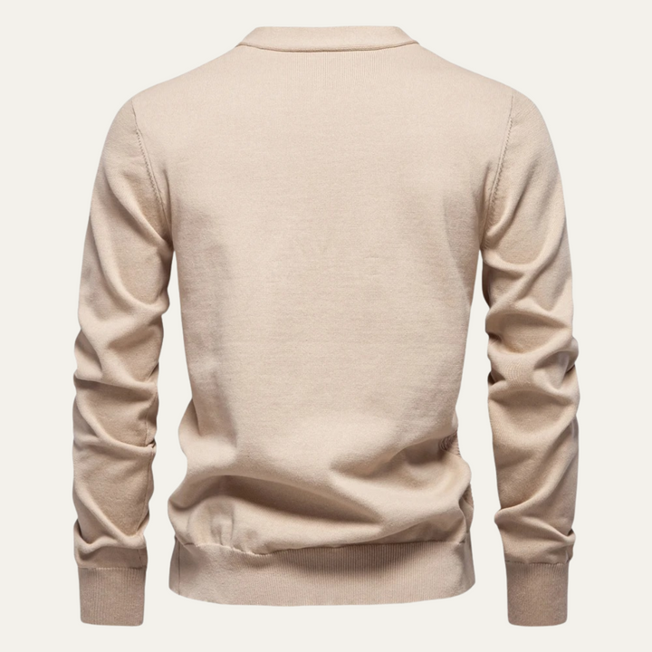 Mens Basketweave Knit Cardigan V-Neck Button Front