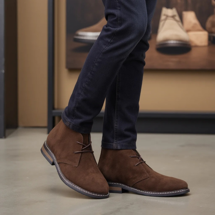 Mens Lace-Up Suede Boots Classic Style