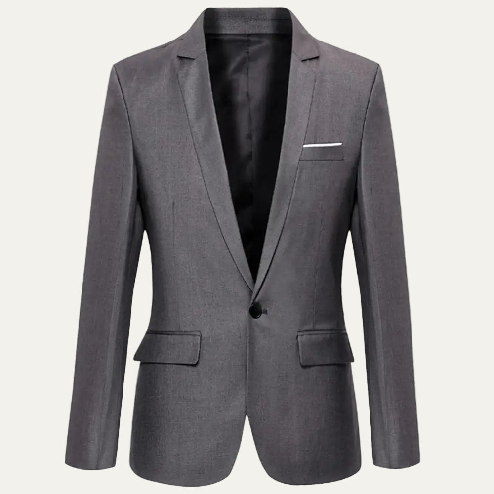Mens Slim Fit Blazer Coat with Lapel Collar