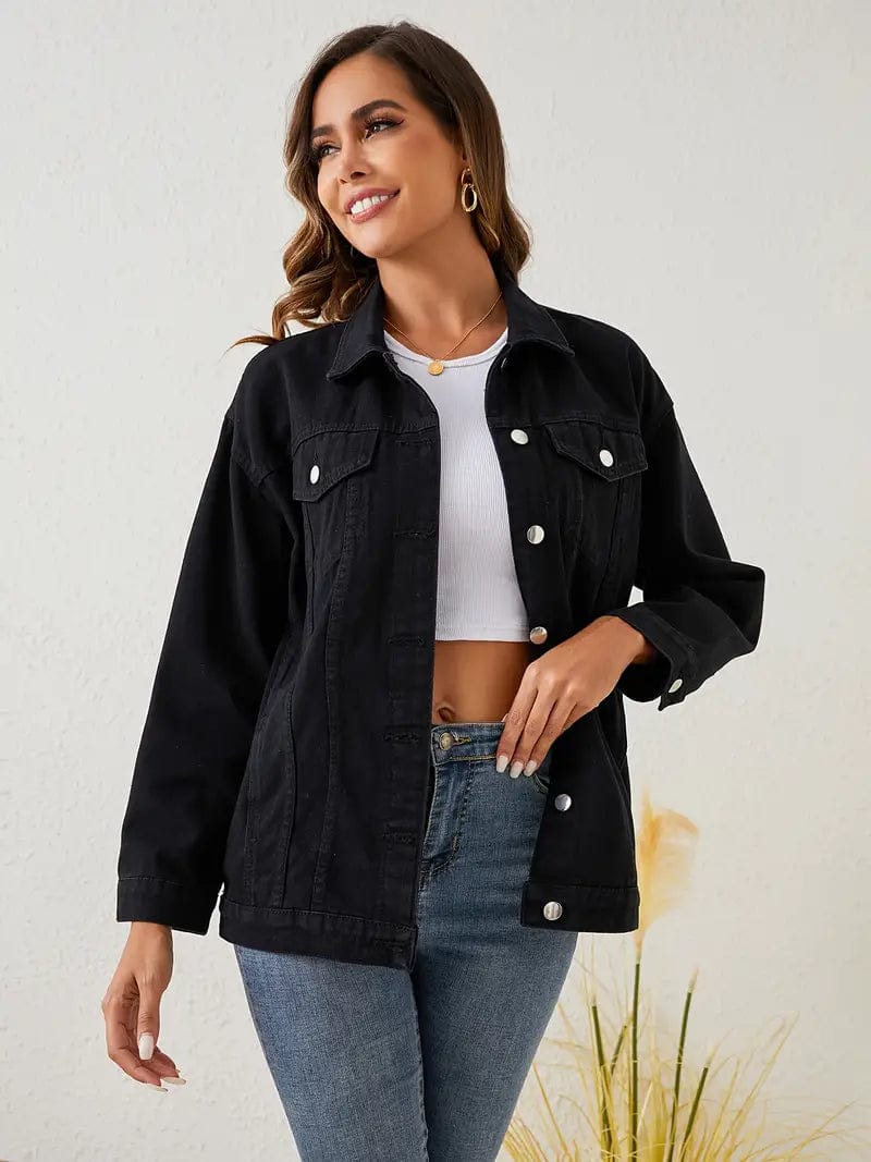 Unisex Denim Casual Jacket Relaxed Fit - BritishMode