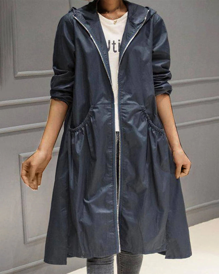 Womens Short Raincoat Waterproof Classic Fit