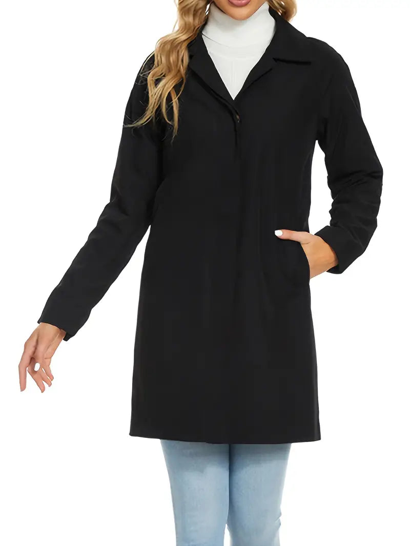 Unisex Trench Coat Water Resistant Classic Fit