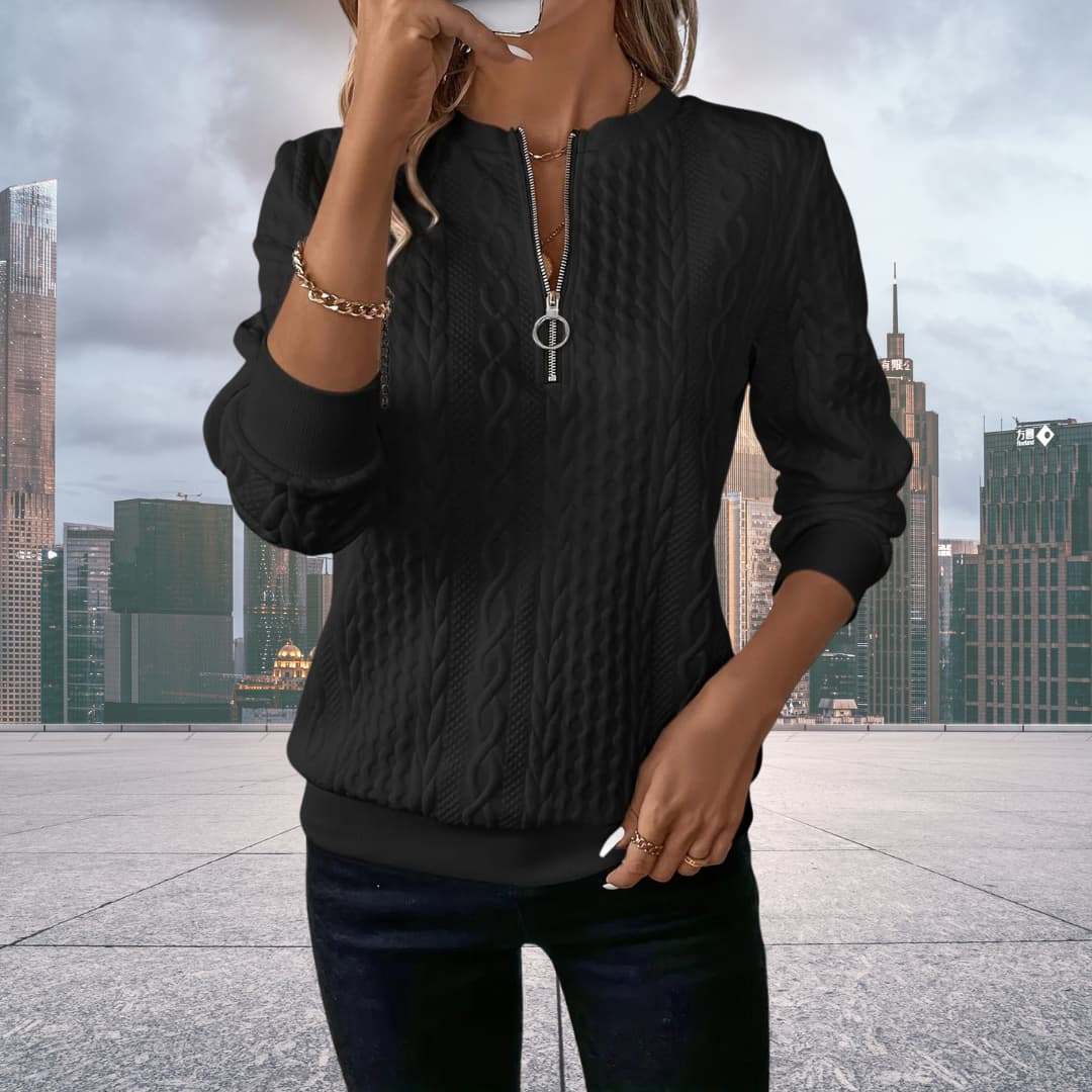 Womens Pullover Sweater Cable Knit Cozy Fit