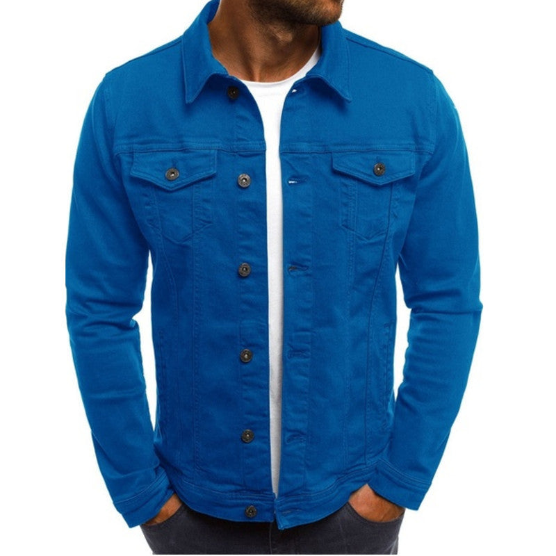 Mens Bomber Jacket Denim Classic Fit