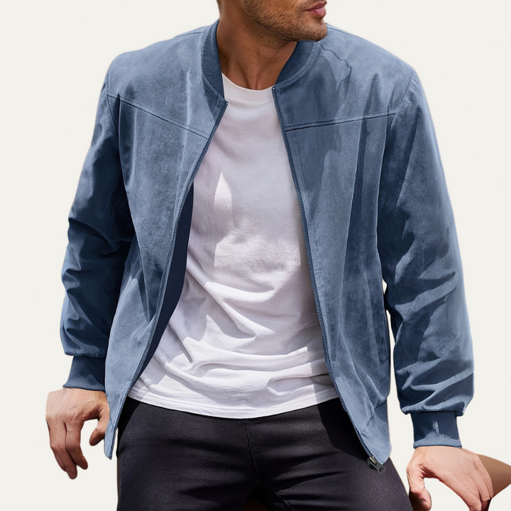 Mens Bomber Jacket Zip Front Classic Fit