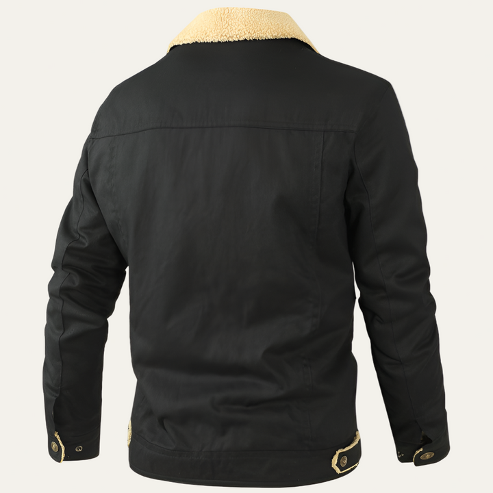 Mens Winter Jacket Fleece Lined Retro Style