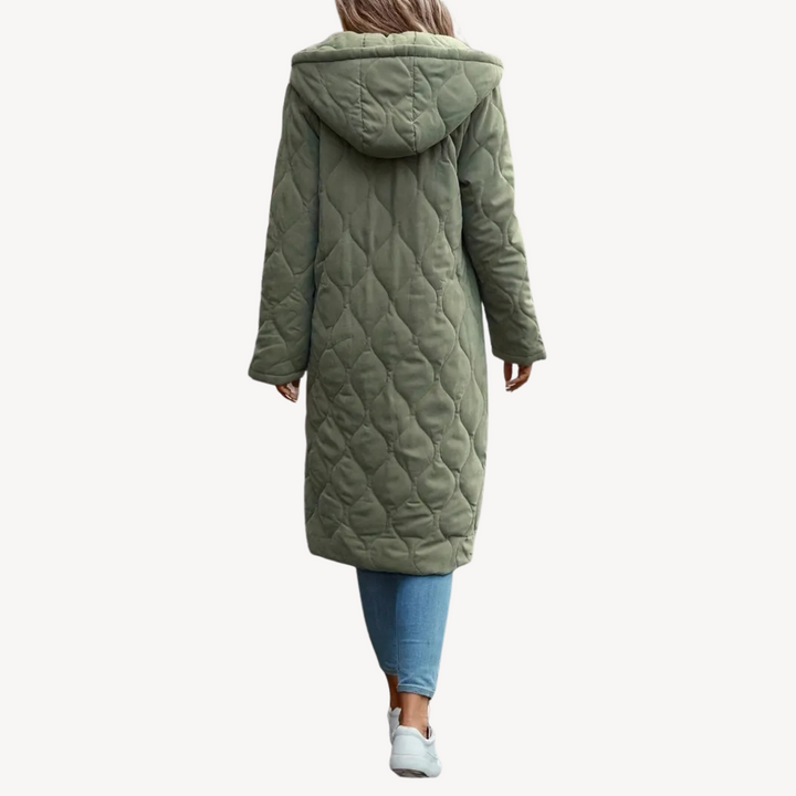 Womens Quilted Coat with Hood Winter Style