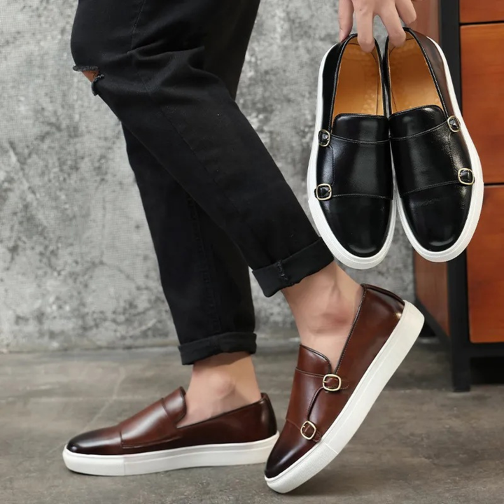Mens Leather Loafers Modern Elegant Design
