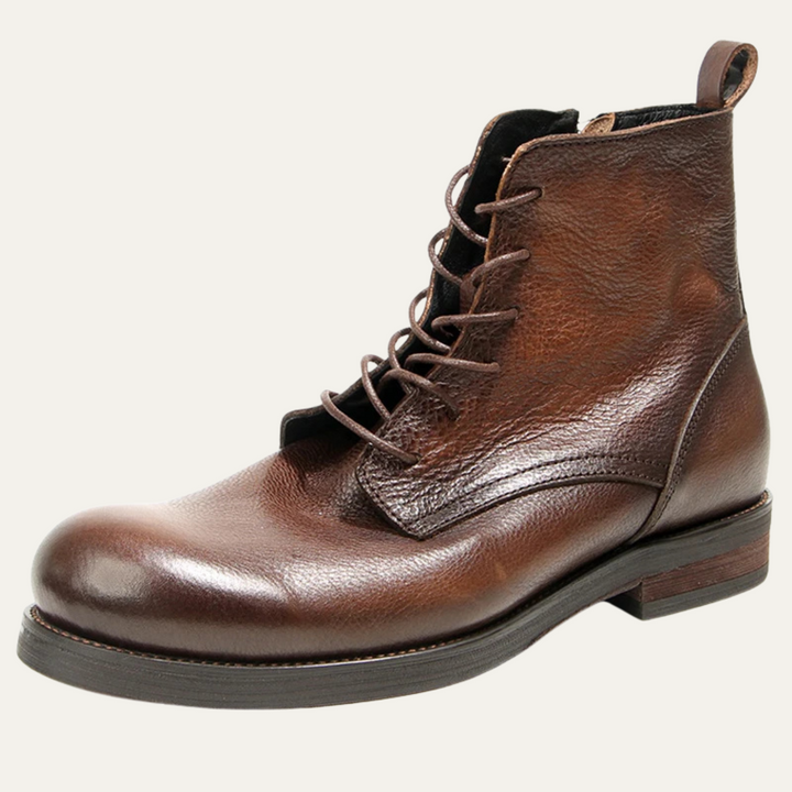 Mens Leather Boots Vintage Elegant Style