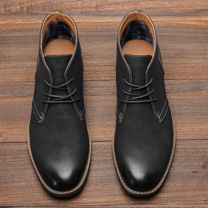 Mens Leather Boots Vintage Elegant Smart Style