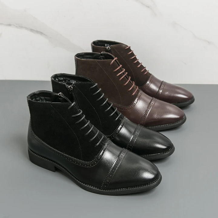 Mens Oxford Leather Classic Dress Boots