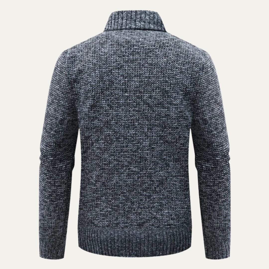 Mens Quilted Knit Puffer Jacket Zip-Up Winter Style