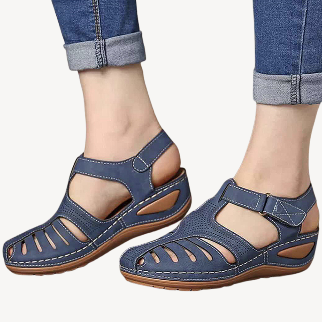 Womens Orthopedic Sandals Leather Comfortable Fit