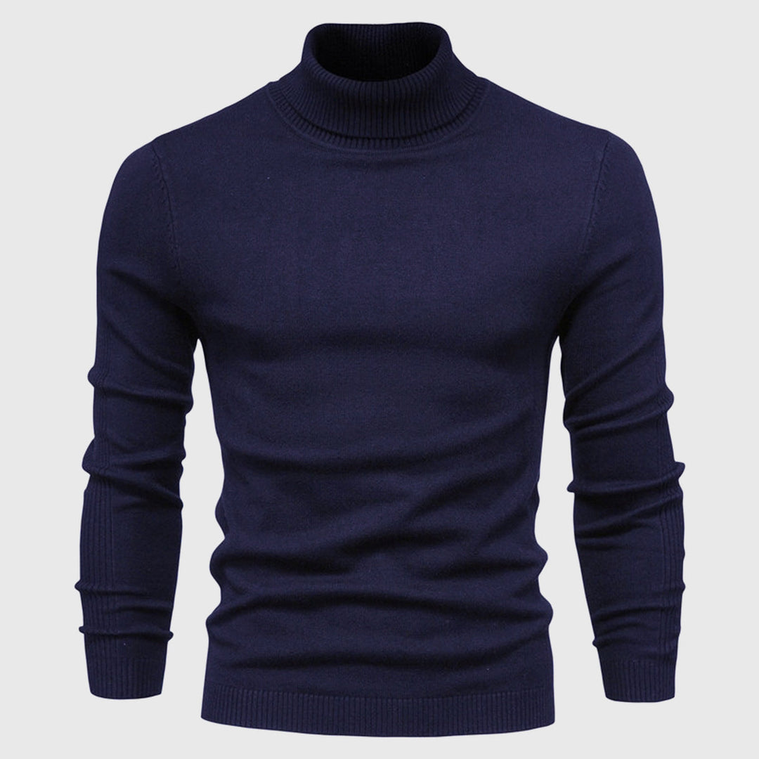 Mens Turtleneck Jumper Soft Knit Washable Layering
