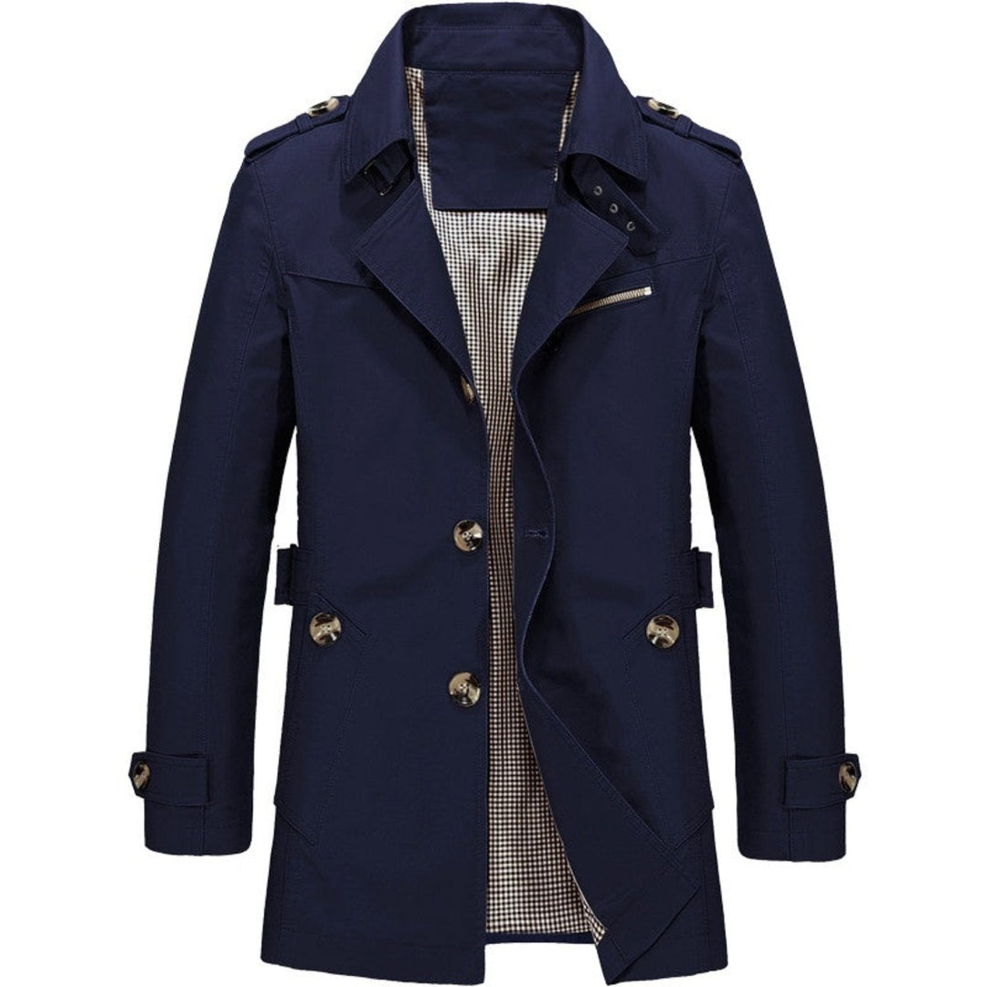 Mens Long Waterproof Coat Classic Fit