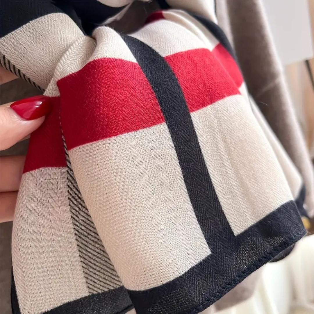 Womens Shawl Plaid Pattern Lightweight Wrap