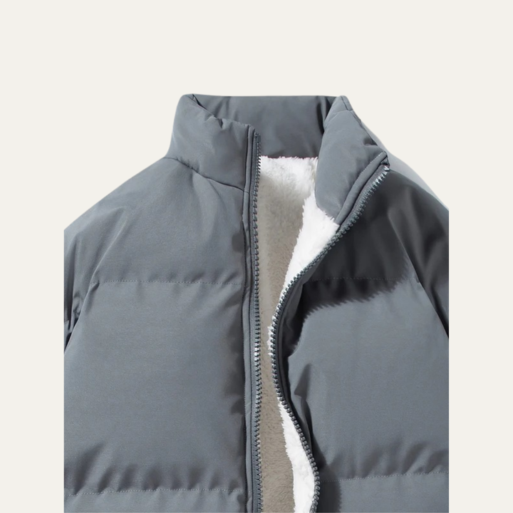 Mens Puffer Jacket Plush Lined Warm Fit