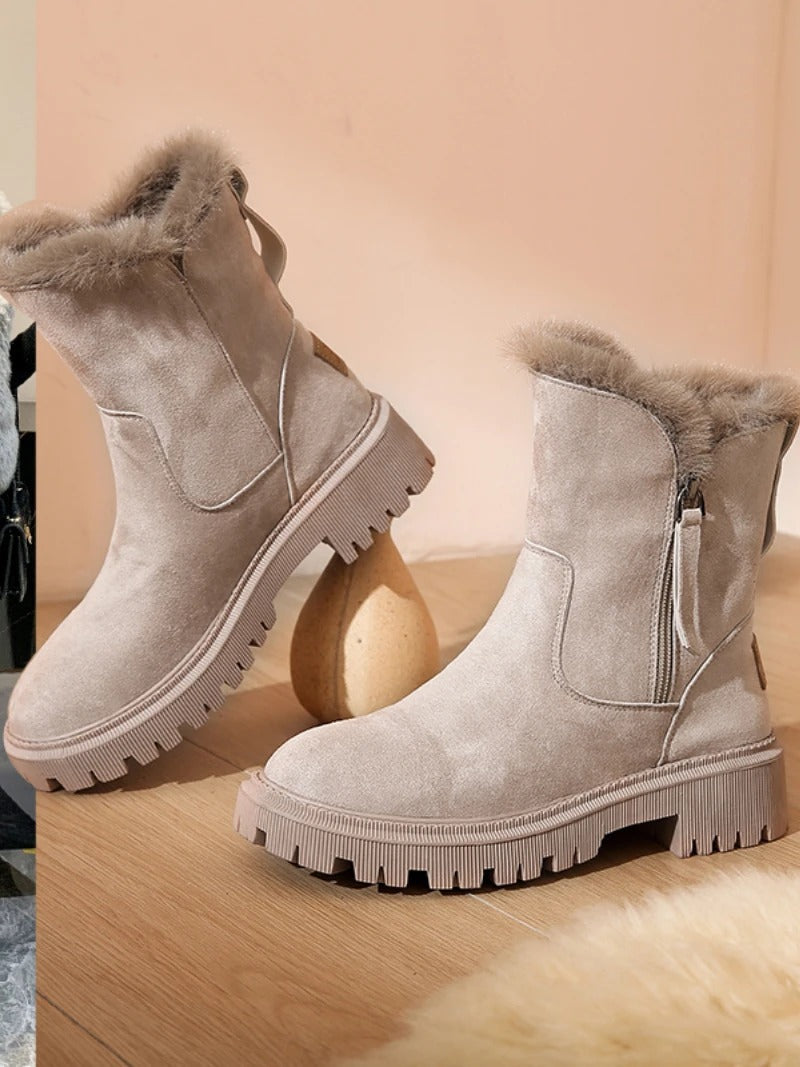 Unisex Snow Boots Suede Waterproof Insulated - BritishMode
