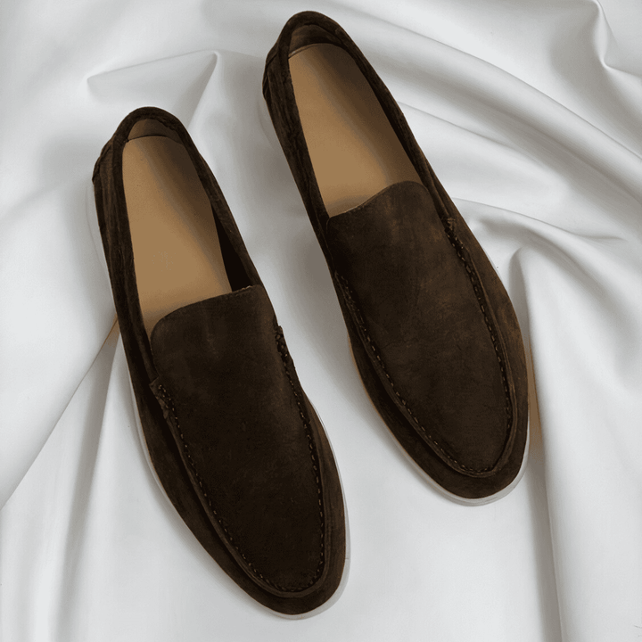 Mens Slip-On Shoes Genuine Leather Comfortable Fit