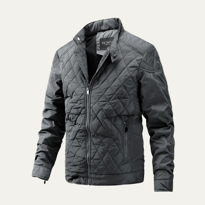 Mens Bomber Jacket Cotton Padded Warm Stand Collar